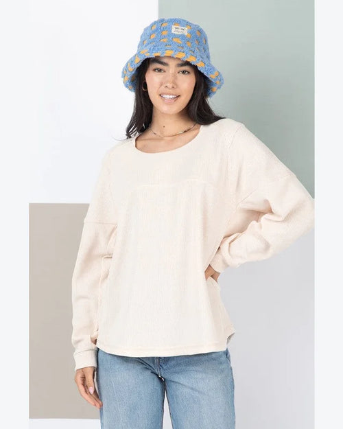 Oversized Knit Top-Tops-Very J-Small-Cream-Inspired Wings Fashion