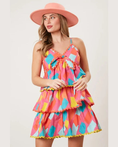 Color Splash Dress-Dresses-Peach Love California-Pink Multi-Small-Inspired Wings Fashion