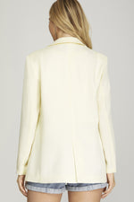 Single Breasted Woven Blazer-Blazer-She + Sky-Small-Hot Pink-Inspired Wings Fashion