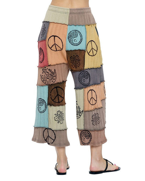 Patchwork Pants-Pants-Yak & Yeti-Multi-Small-Inspired Wings Fashion