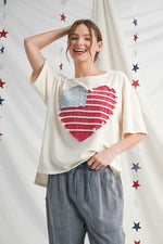 Vintage Heart Flag Top-Shirts & Tops-Jodifl-Ivory-Small-Inspired Wings Fashion