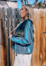 Valentino Denim Jacket-Jacket-Dakota West-Denim-Small-Inspired Wings Fashion