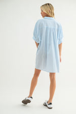 Striped Shirt Mini Dress-Dress-Wishlist-Blue/White-Small-Inspired Wings Fashion