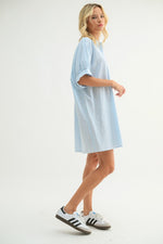 Striped Shirt Mini Dress-Dress-Wishlist-Blue/White-Small-Inspired Wings Fashion