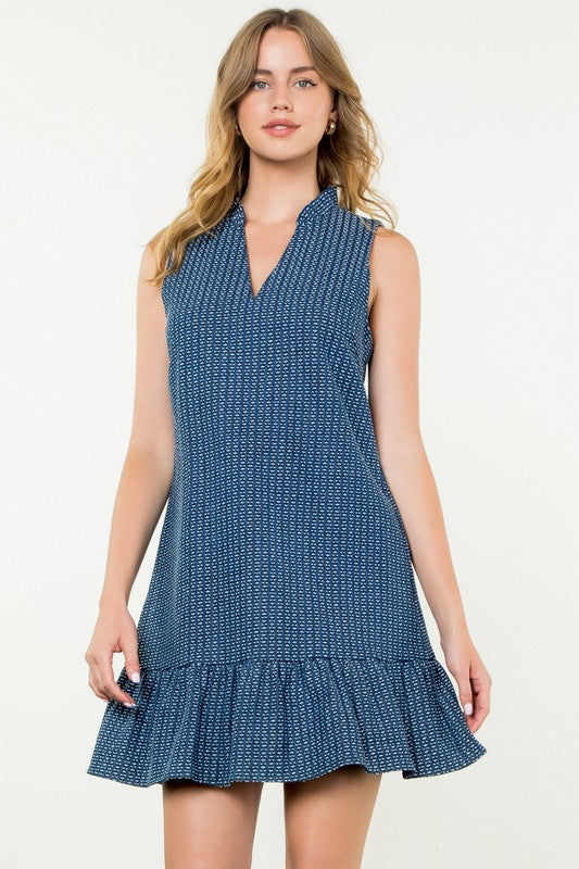 Sleeveless Mini Dress-Dress-THML-Blue-XS-Inspired Wings Fashion