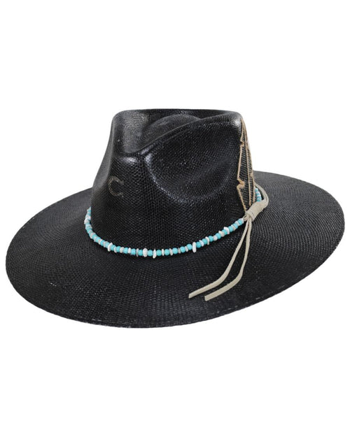 Charlie 1 Horse Midnight Toker Straw Hat-hat-Hatco-Black-Small-Inspired Wings Fashion
