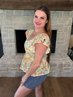 Ruffle Peplum Top-Top-Umgee-Pink-Small-Inspired Wings Fashion