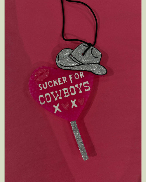 Sucker for Cowboys Car Freshie-Vehicle Air Fresheners-Shop Miss S-Pink-Butt Naked-Inspired Wings Fashion