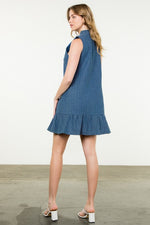 Sleeveless Mini Dress-Dress-THML-Blue-XS-Inspired Wings Fashion