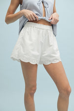 Scallop Lace Shorts-shorts-Wishlist-White-Small-Inspired Wings Fashion