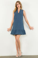 Sleeveless Mini Dress-Dress-THML-Blue-XS-Inspired Wings Fashion