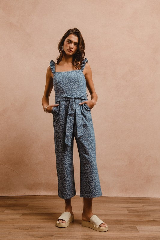 Leopard Scallop Edge Overalls-Overalls-BiBi-Leopard Denim-Small-Inspired Wings Fashion