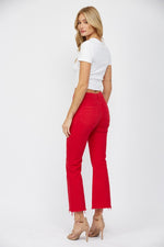 Ankle Flare Jean-Jeans-MICA Denim-Red-24-Inspired Wings Fashion
