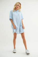 Striped Shirt Mini Dress-Dress-Wishlist-Blue/White-Small-Inspired Wings Fashion