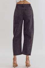 Solid High Waist Pants w/ Pockets-Pants-Entro-Black-Small-Inspired Wings Fashion