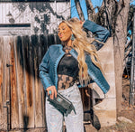 Valentino Denim Jacket-Jacket-Dakota West-Denim-Small-Inspired Wings Fashion