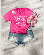 Pour Me A Glass of Wine Shirt-Tops-Inspired Wings Fashion-Small-Pink-Inspired Wings Fashion