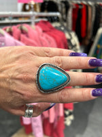 Stretch Rings-Rings-Lost and Found Trading Company-Turquoise Teardrop-Inspired Wings Fashion