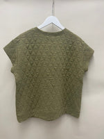 Quilted Sequin Top-Shirts & Tops-See and Be Seen-Olive-Small-Inspired Wings Fashion