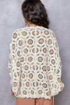Chenille Cardigan-Cardigans-Pol Clothing-Cream/Latte-Small-Inspired Wings Fashion