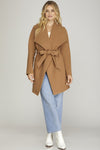Open Front Waist Tie Wrap Coat-Coats & Jackets-She + Sky-Small-Camel-Inspired Wings Fashion