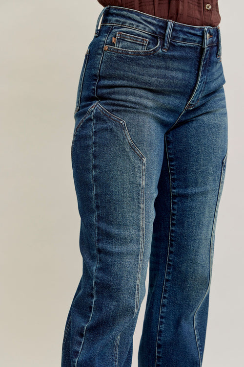 Western Seam Jeans-Jeans-Judy Blue-Denim-25-Inspired Wings Fashion