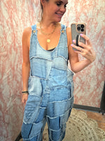 Patchwork Skies Jumpsuit-Jumpsuits & Rompers-Jaded Gypsy Wholesale-S/M-Inspired Wings Fashion