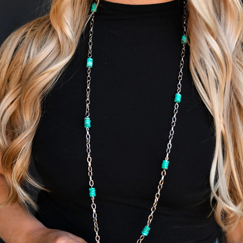 Multi Way Turquoise Necklace-Necklaces-West & Co-Inspired Wings Fashion