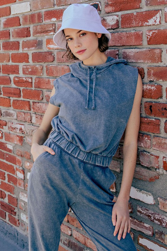 Mineral Washed Hoodie & Jogger Set-Activewear-Rae Mode-Small-Slate Blue-Inspired Wings Fashion