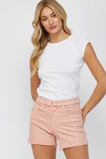 Fold Over High Rise Shorts-shorts-MICA Denim-White-Small-Inspired Wings Fashion