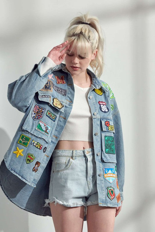 Multi Patch Jacket-Jackets-Jade by Jane-Denim-Small-Inspired Wings Fashion