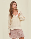 Open Knit Hooded Sweater-Sweaters-Wishlist-Small-Natural-Inspired Wings Fashion