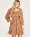 Woven Print Dress-Dresses-She+Sky-Small-Cinnamon-Inspired Wings Fashion
