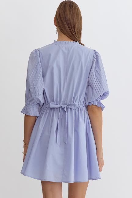 Bow Tie Dress-Dresses-Entro-Small-Chambray-Inspired Wings Fashion