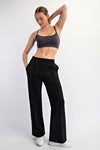 Scuba Pintuck Straight Pants-Pants-Rae Mode-Black-Small-Inspired Wings Fashion