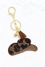 Rhinestone Cowboy Keychain-Keychains-Suzie Q USA-Brown Leopard-Inspired Wings Fashion