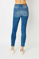 HW Cuffed Skinny Jeans-Jeans-Judy Blue-0 (24)-Inspired Wings Fashion