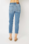Midrise Cuffed Jeans-Jeans-Judy Blue-0 (24)-Inspired Wings Fashion
