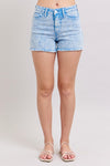 Dyed Shorts-Shorts-Judy Blue-Cyan-Small-Inspired Wings Fashion