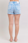 Dyed Shorts-Shorts-Judy Blue-Cyan-Small-Inspired Wings Fashion
