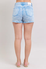 Dyed Shorts-Shorts-Judy Blue-Cyan-Small-Inspired Wings Fashion
