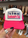 Husband's Tab Trucker Hat-hat-Lucky Girl Boutique-Pink-Inspired Wings Fashion