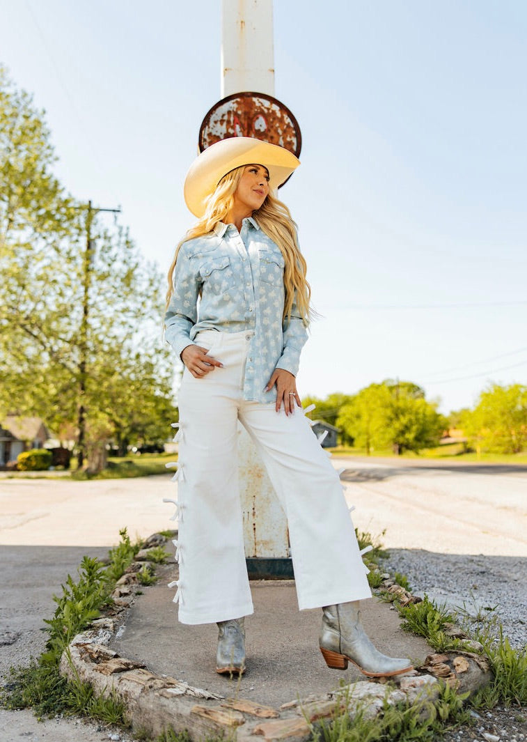 Markie Shirt-Tops-Tasha Polizzi-Washed Blue-Small-Inspired Wings Fashion
