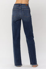HW Button Fly Wide Leg Jeans-Jeans-Judy Blue-1(25)-DK-Inspired Wings Fashion