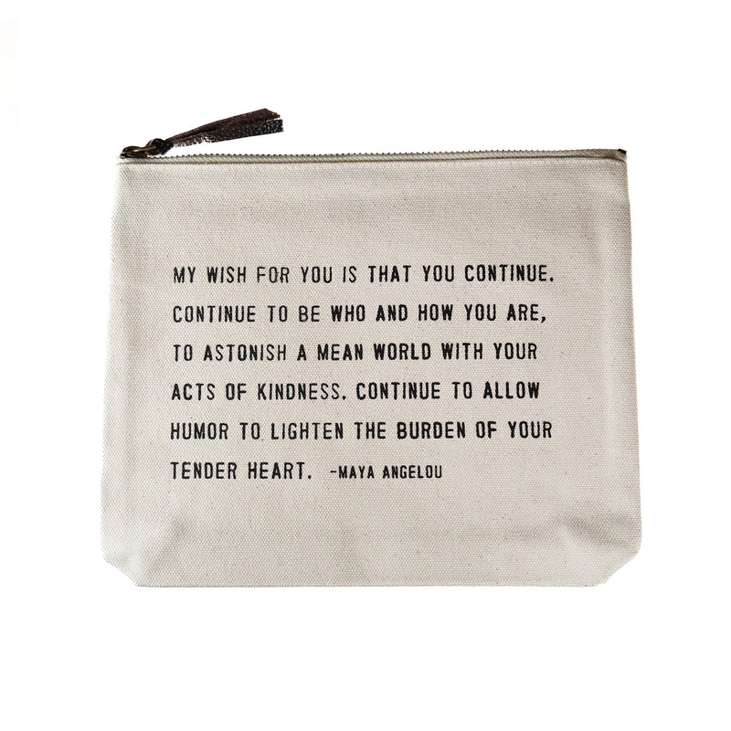 Canvas Zip Bag-cosmetic bag-Sugarboo-My Wish for You-Inspired Wings Fashion