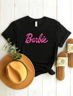Barbie Tee-T-Shirt-Pink Nabi-Small-Black-Inspired Wings Fashion