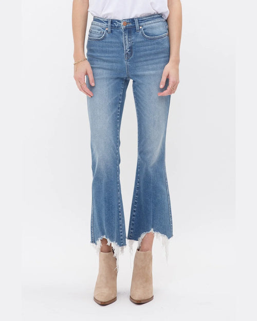 High Rise Crop Flare Jeans-Jeans-MICA Denim-24-Inspired Wings Fashion