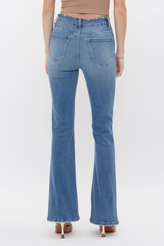 High Rise Bootcut Jeans-Jeans-MICA Denim-Medium-24-Inspired Wings Fashion