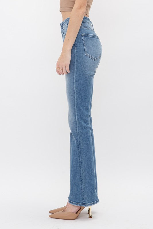 High Rise Bootcut Jeans-Jeans-MICA Denim-Medium-24-Inspired Wings Fashion