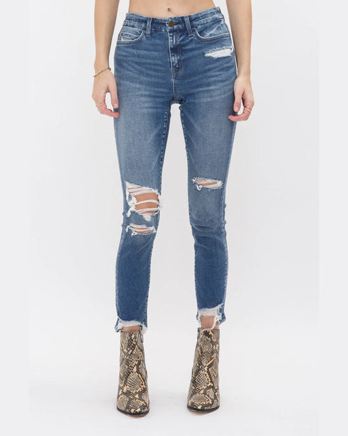 Mid Rise Crop Skinny Jeans-Jeans-MICA Denim-24-Inspired Wings Fashion